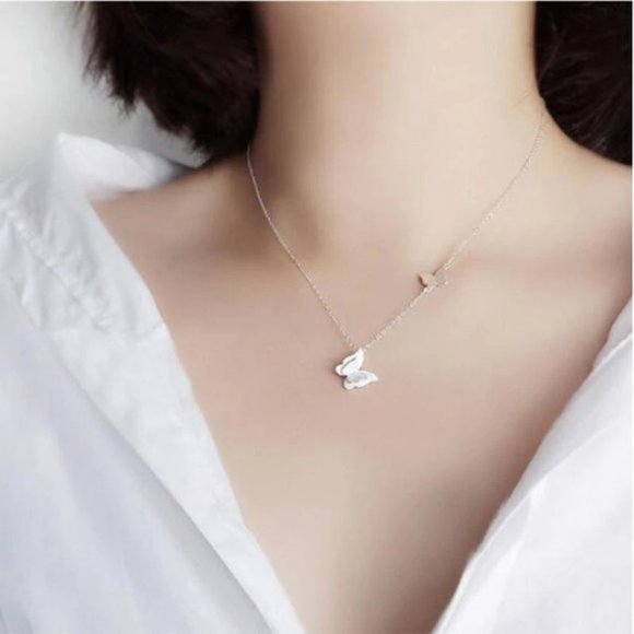 NEW [Set of 3] 925 Sterling Silver Butterfly Set - Picture 2 of 7